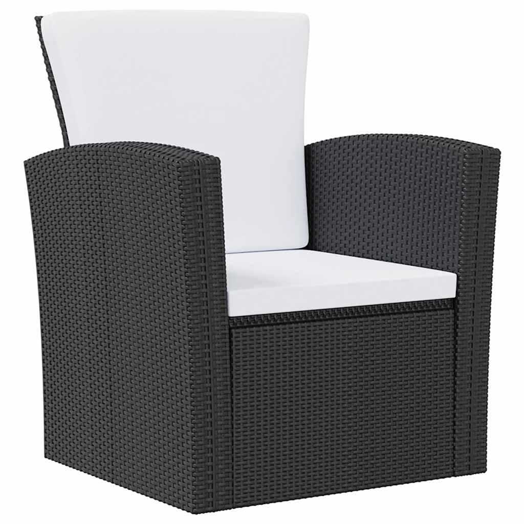 Fengshui 16-częściowy zestaw wypoczynkowy ogrodowy Poly Rattan czarny