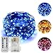 Produktbild ErChen Batteriebetriebene Zweifarbige Led Lichterketten, 66 FT 20M 200 Leds Farbe ändern Dimmbar 8 Modi Kupfer Draht-Lichterketten mit Fernbedienung Timer für Innen Außen Christmas (Warmweiß, Blau)
