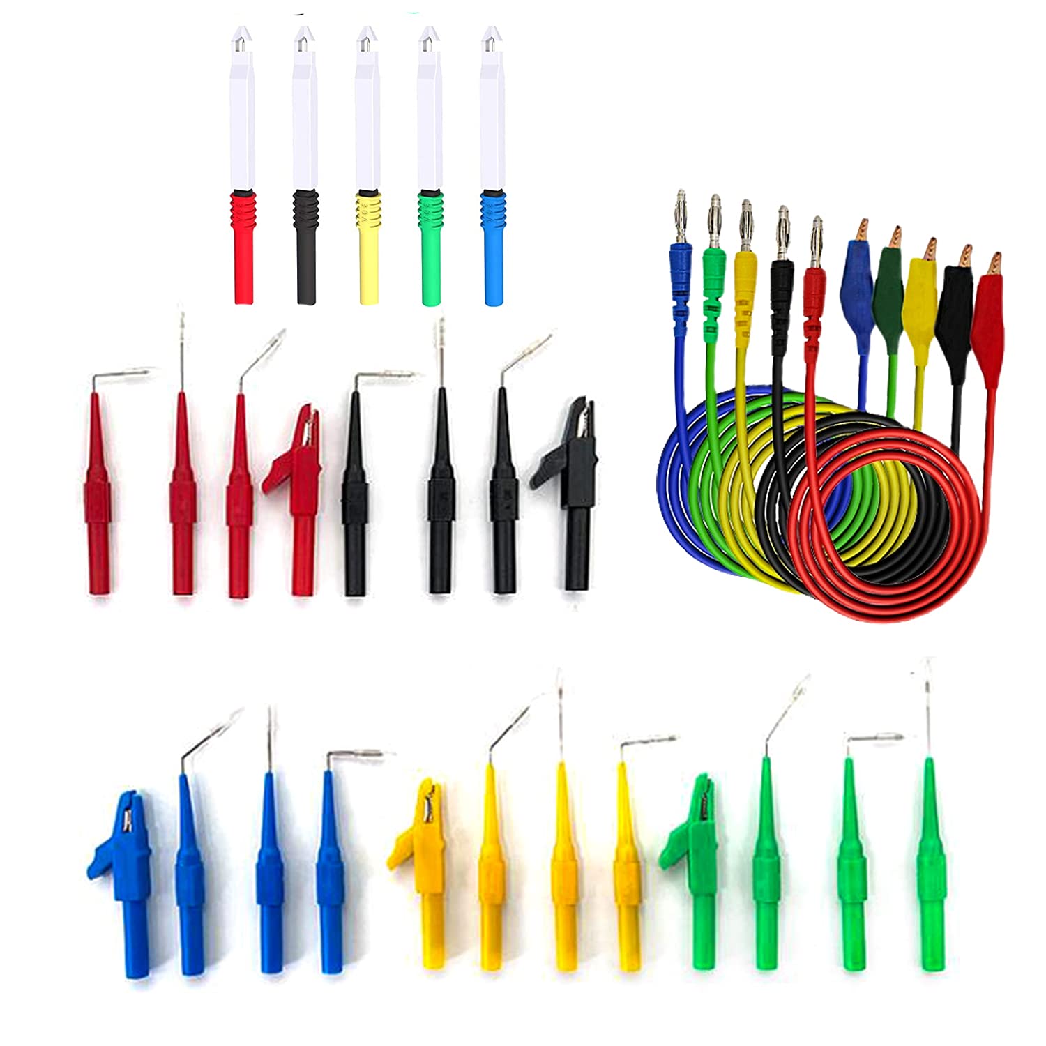 30PCS Banana Plug to Copper Alligator Clip Multimeter Test Leads Set