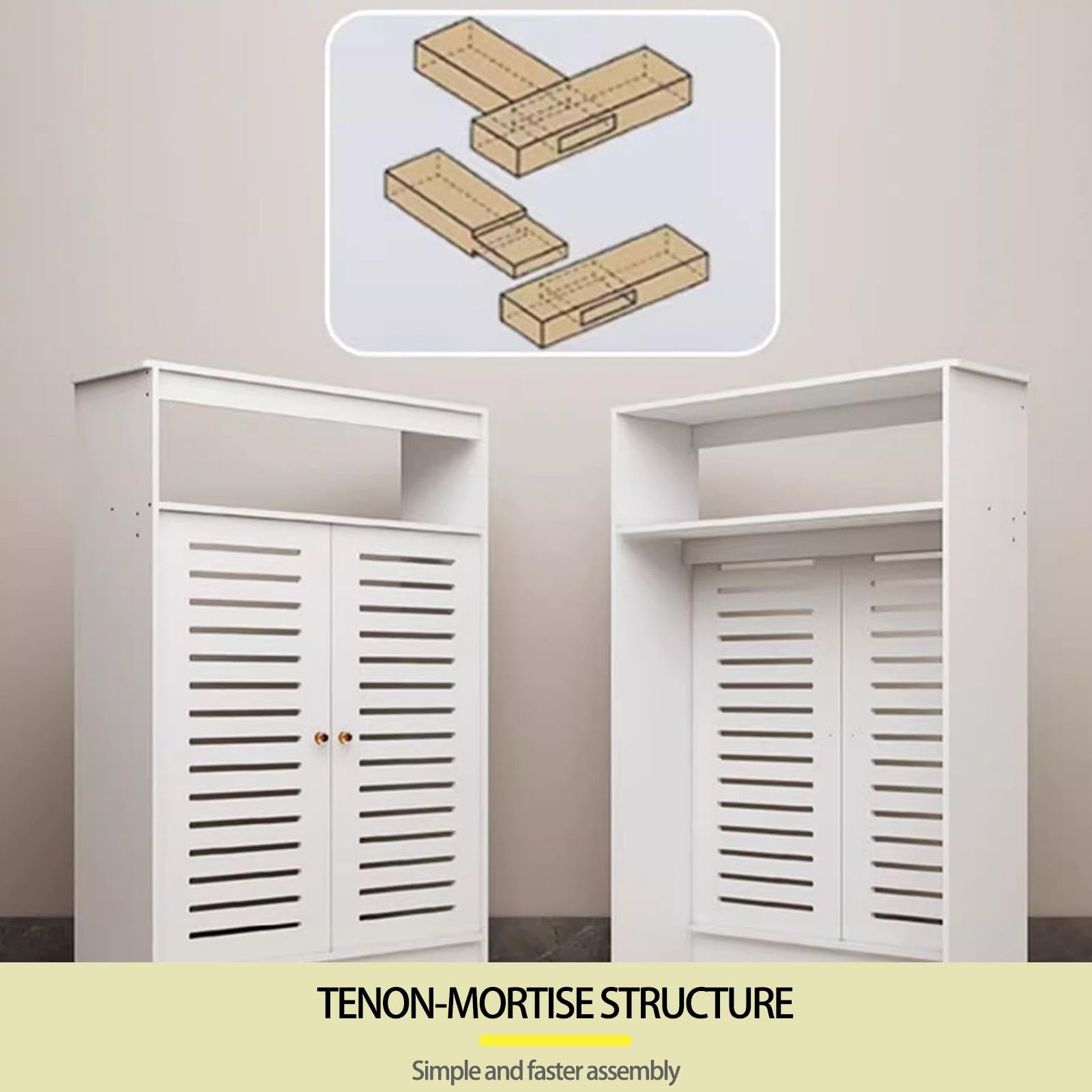 Copertura per radiatore con ante, impermeabile e ignifuga, per soggiorno e camera da letto, 80 x 90 x 20 cm, protezione per radiatore Slish