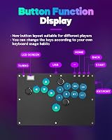 Sehawei Arcade Stick R16 16 gombos arcade kontroller PC/PS3/PS4/Switch-hez RGB LED 4