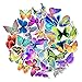 PRETTYSUNSHINE Sticker Set 50 Stück, Aesthetic Schmetterling Aufkleber Sticker, Wasserdicht Vinyl Stickers für Laptop Koffer Handyhülle Helm Motorrad Skateboard Snowboard Auto Fahrrad MacBook