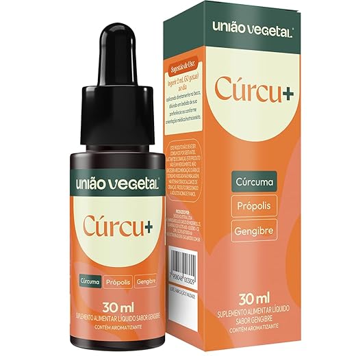 Curcu+ Cúrcuma, Própolis e Gengibre Suplemento em gotas Alta Absorção imuno+