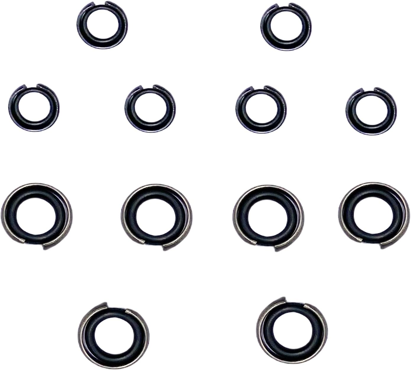 6 Sets 3/8 Inch Impact Retaining Rings and 6 Sets 1/2 Inch Impact Wrench Socket Retainer Rings with O-Ring Compatible with Mil-waukee Electric and Pneumatic Type Impact Wrench