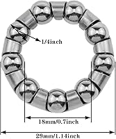 Vista 2 de AYLIFU 4 piezas de retenedores de rodamientos de manivela de bola de bicicleta de 1/4 "x 9 bolas de soporte inferior de bicicleta