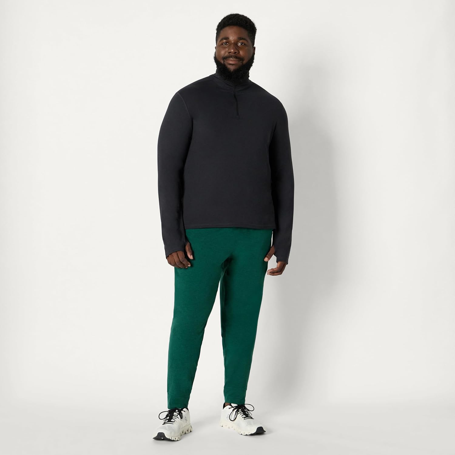 Amazon Essentials Men's Athletic Soft Performance Lightweight Quarter-Zip Hoodie Long Sleeve Workout Top - Image 7