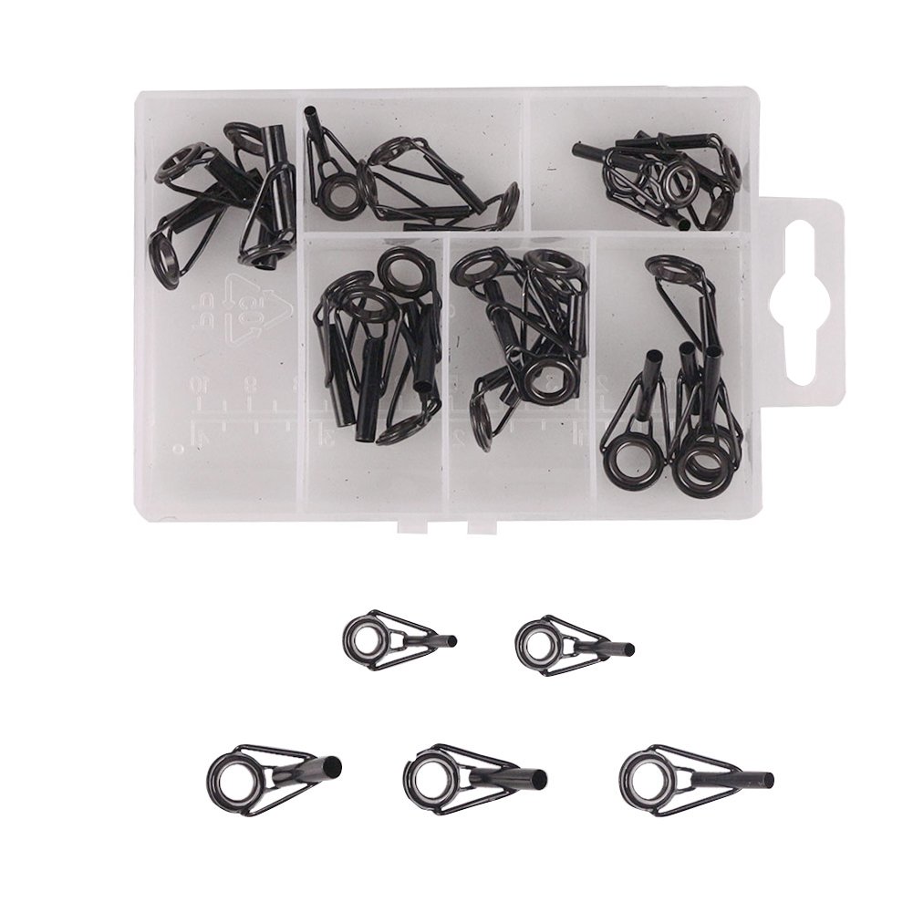 100 Occhielli Da Pesca In Acciaio Inox Con Piombo – 3 Misure (1.2×16mm, 1.6×17.5mm, 2.0×21.5mm) Per Spigola E Carpa, Per Acqua Dolce E Salata