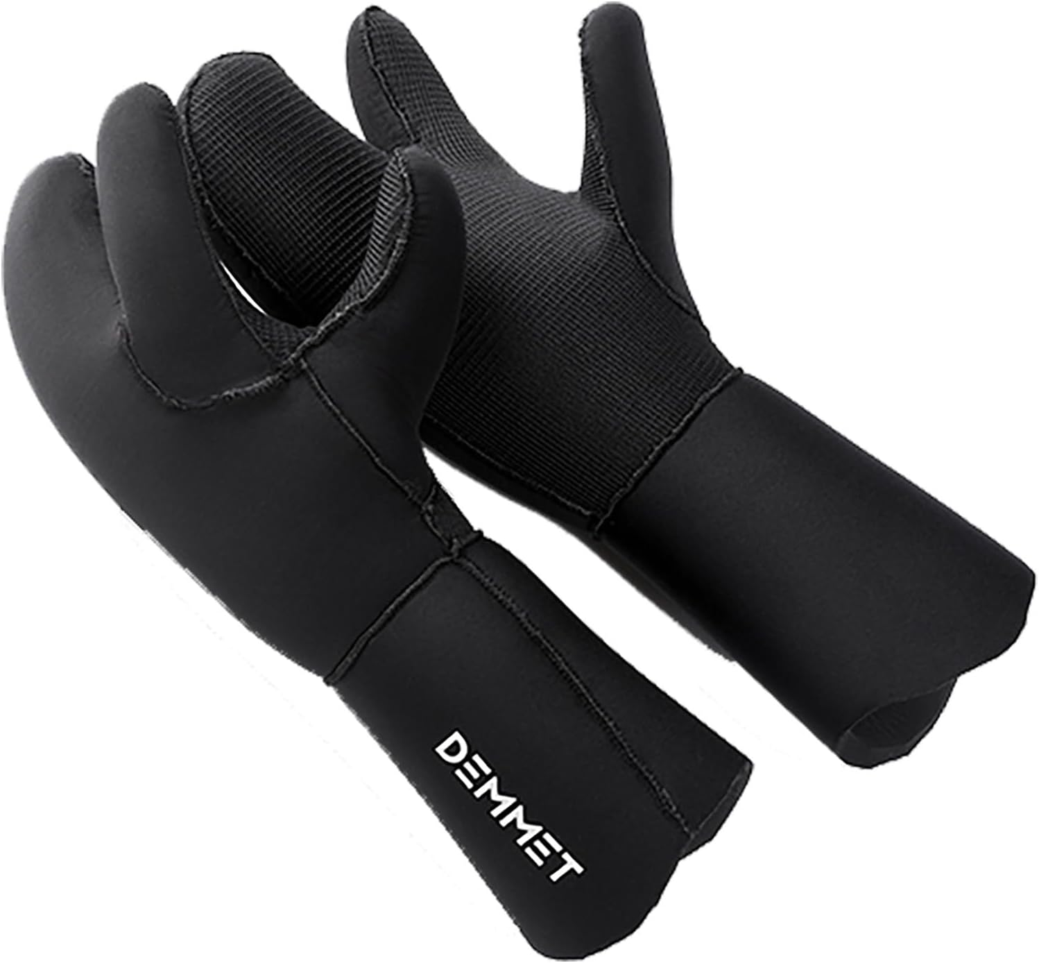 7mm Diving Gloves Thickened Neoprene Wetsuit Gloves High Elasticity 3-Finger Black Swimming Gloves Warm Non-Slip Winter Heated Gloves for Men Women Snorkeling Spearfish Underwater Hunting