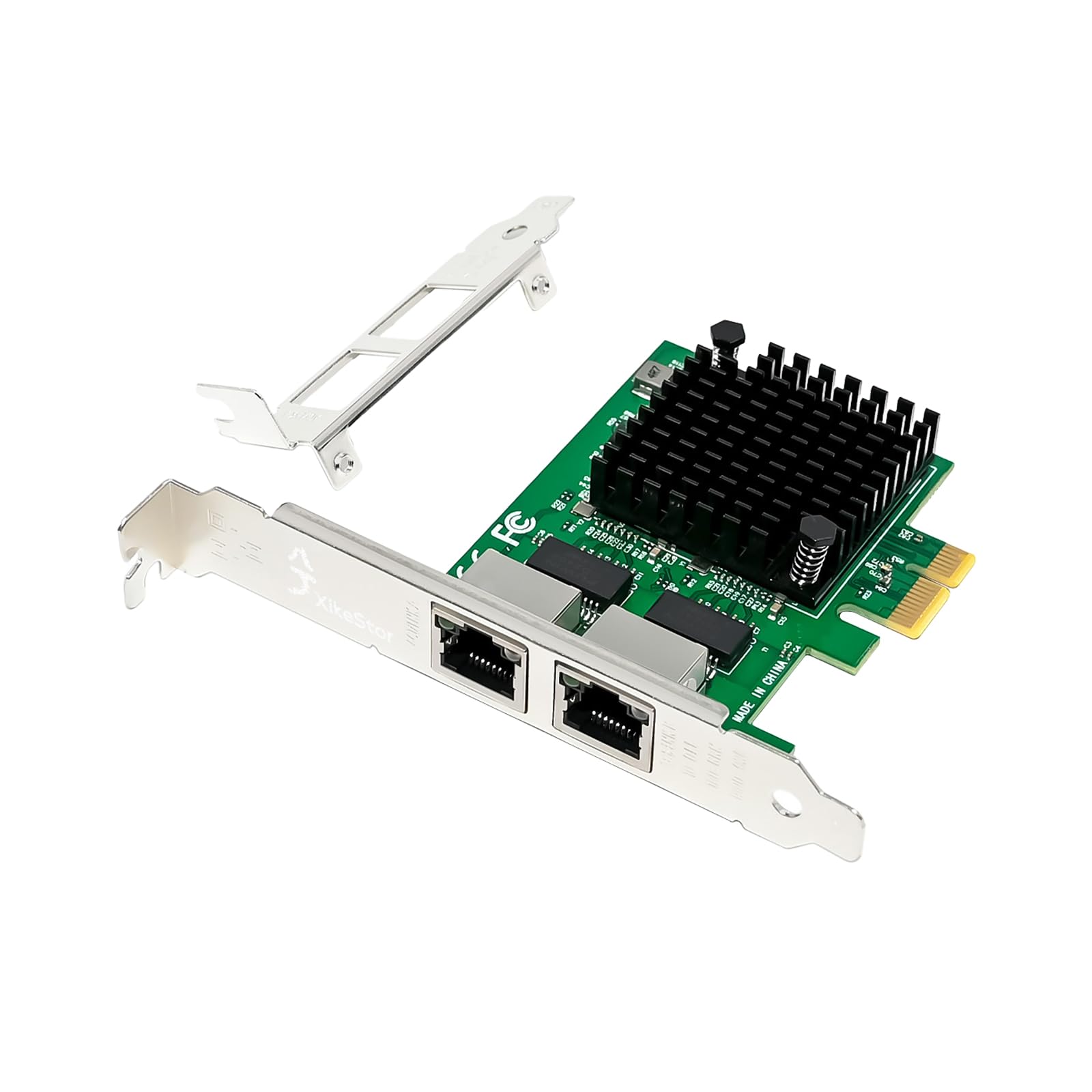 XikeStor Scheda di rete 2,5 Gb PCIe con chip I226-V, adattatore di rete 2,5GBase-T NIC, porta LAN RJ45 Ethernet Gigabit 100/1000/2500 Mbit/s, PCIe 3.1 X1 (PCIE 2.5G x 2)