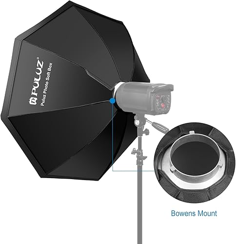 Miniatura 3 de Caja de luz octágono de liberación rápida de 37.4 in37.4 pulgadas con soporte Bowen y 8 varillas de soporte para estudio de fotografía, retrato,