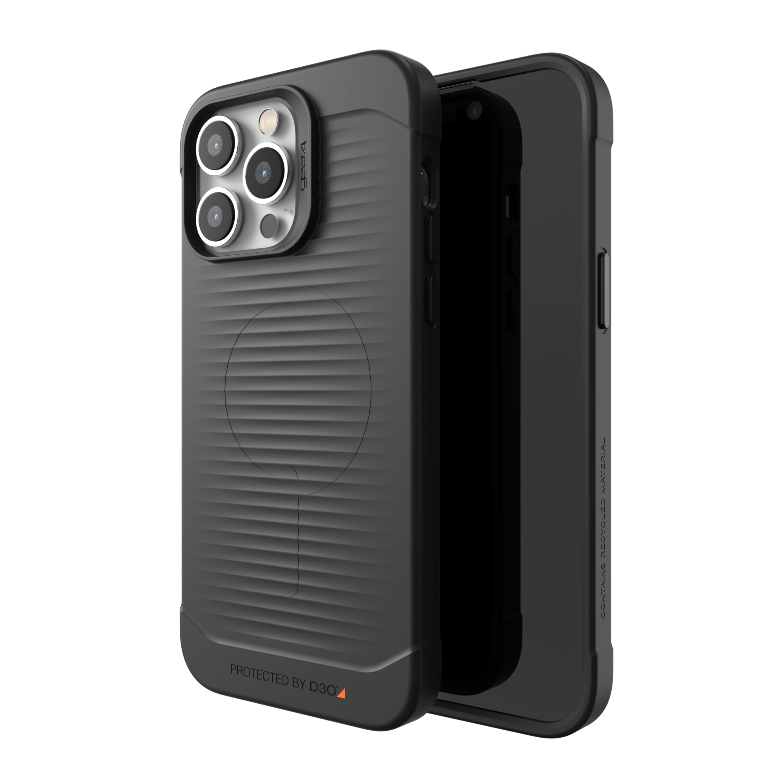 ZAGG Havana Snap Graphene-Reinforced Case for iPhone 14 Pro Max, MagSafe Compatible, Lightweight, Protected by D30, Shockproof Phone Back Cover (Black)