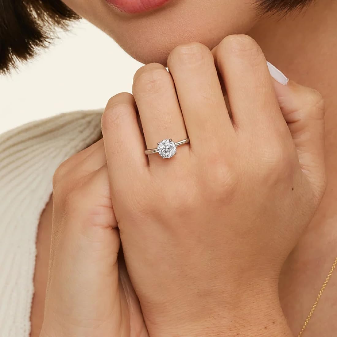 2.00 Carat Marquise Cut IGI certified Lab Grown Diamond Ring 10K 14K 18K Solid Gold Lab Grown Diamond Engagement Ring Wedding Bridal Ring Anniversary Christmas Gift For Her (E-F Color VVS1-2 Clarity)
