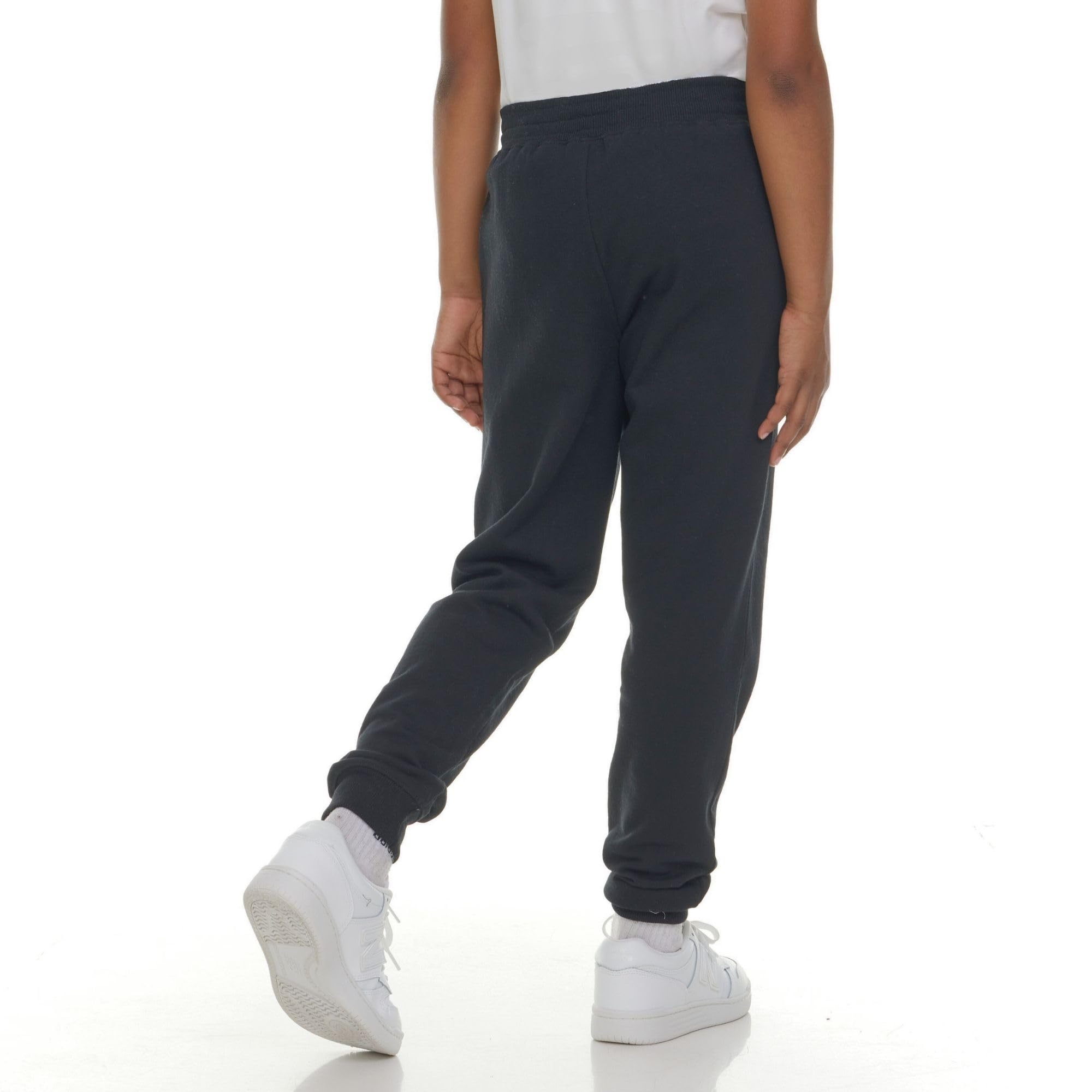 New Balance Pantaloni da Jogging in Pile da Bambino, Confezione da 3, in Morbido Pile Misto Cotone, con Tasche, vestibilità Atletica, Taglie 4-20