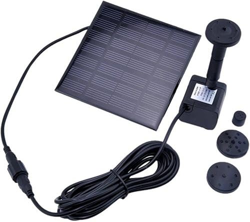 Fuente de baño solar para pájaros, bomba de fuente solar para baño de pájaros con 4 boquillas, bomba de agua solar para baño de pájaros, estanques, disponible en Yaxa Colombia