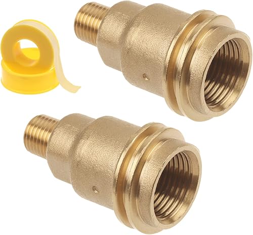 2 tuercas macho 5042 QCC1, adaptador de manguera de montaje de gas propano con rosca de tubo NPT de 14 pulgadas y conector QCC tipo 1 macho y POL