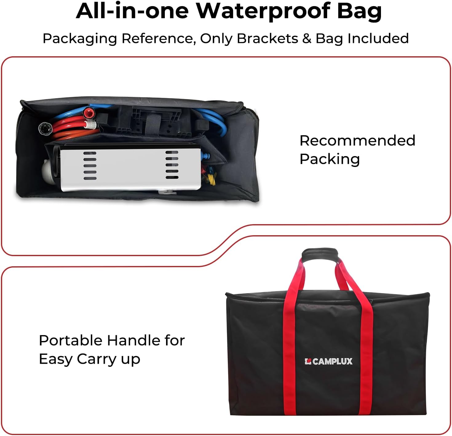 CAMPLUX AY132 Freestanding Stand and Carry Bag for Outdoor Propane Tankless Water Heater AY132