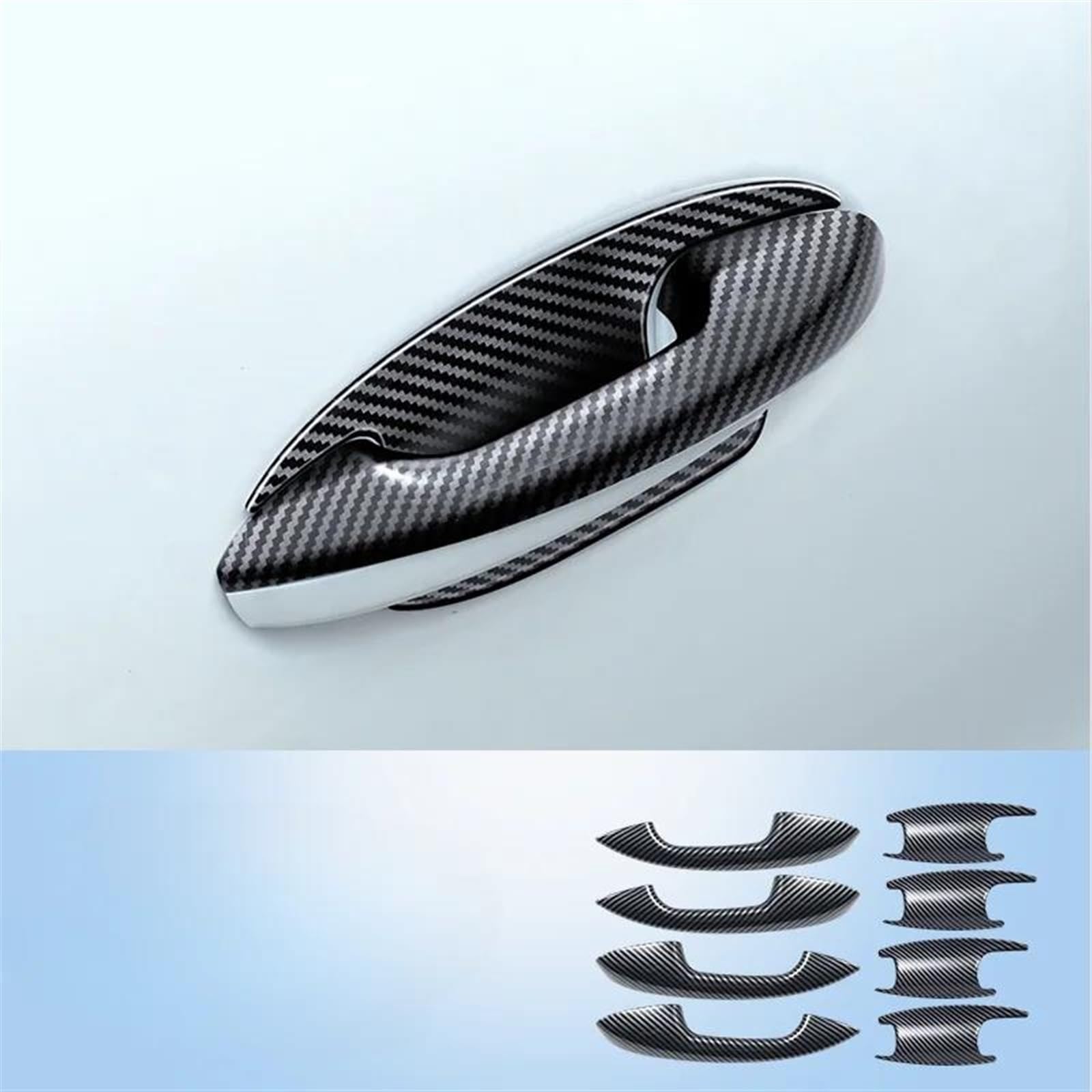 NOHEEU Car Exterior Door Handle Trim Cover Parts Accessories for Benz GLC-Class C-Class 2023 2024(Style 6)