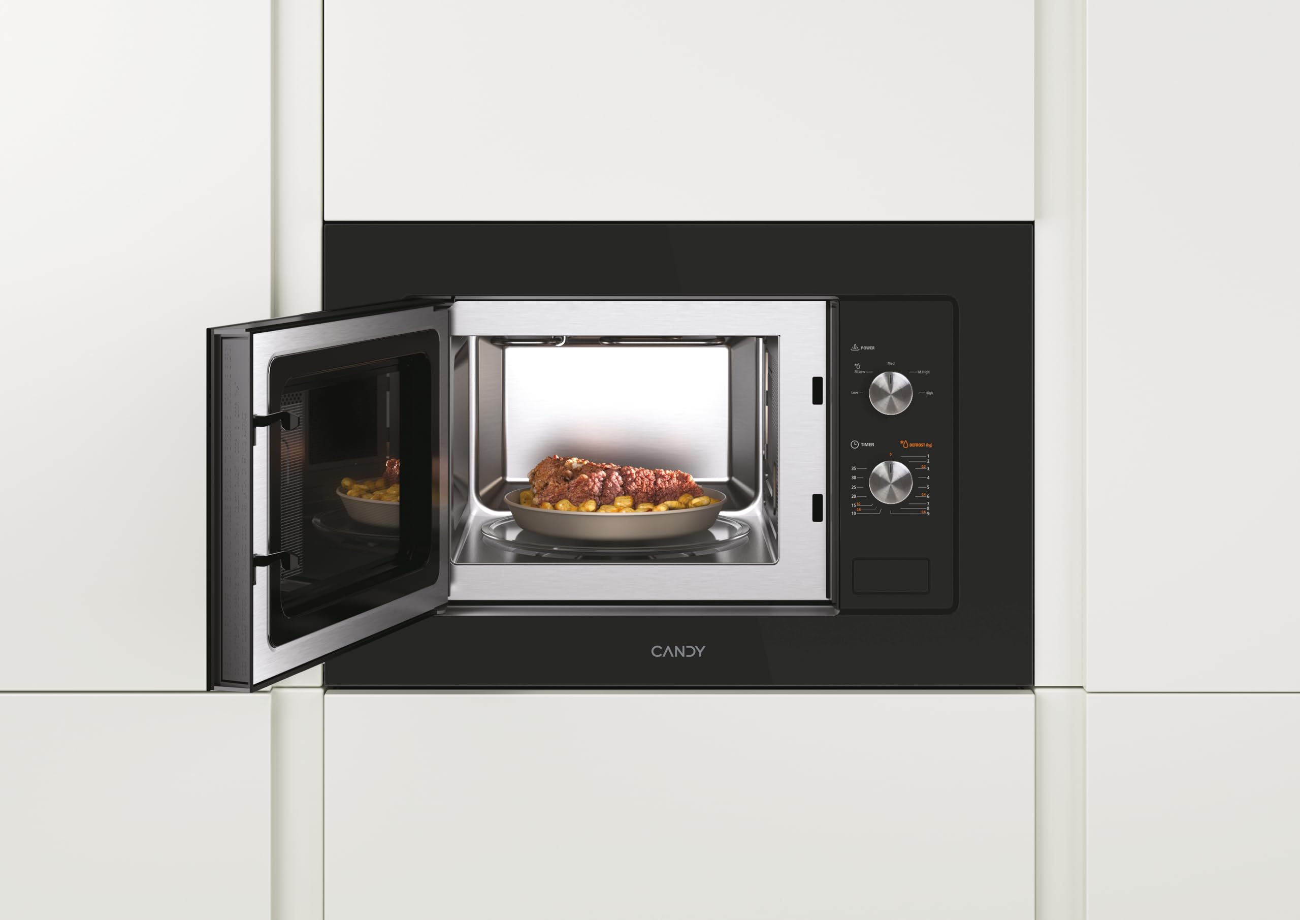 Candy MIS1730B - Forno a microonde da pensile, 17 Litri, 1050 Watt, 59x20x38 cm