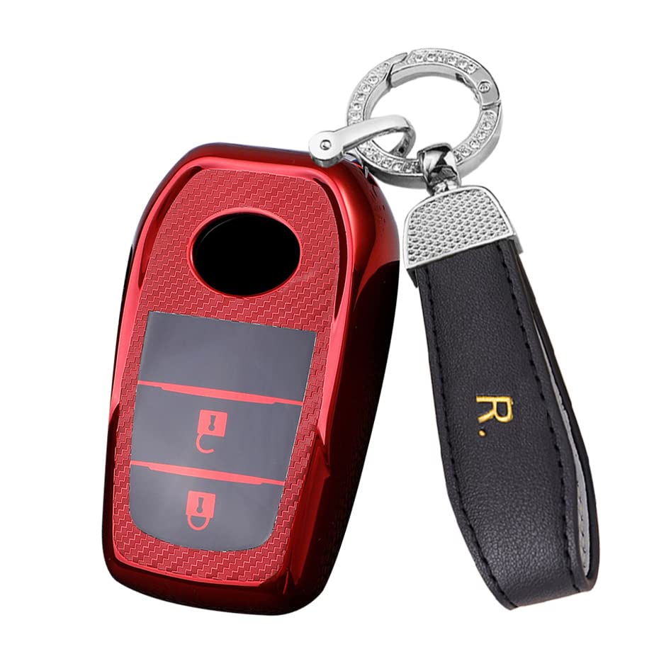 Z.MYUKI [4 Colori] RAV4 Hybrid XA50 Cover Chiave Con Portachiavi Per Toyota RAV4 2019-2023 2024 Accessori Originali (Argento - Foto 10