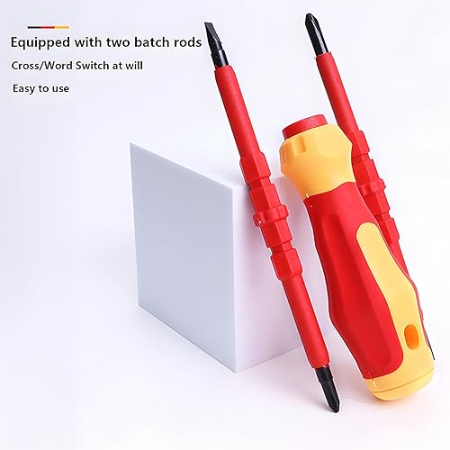 Miniatura 6 de Juego de destornilladores aislados para electricistas, mango ergonómico, puntas magnetizadas, duradero para trabajos eléctricos, destornillador de