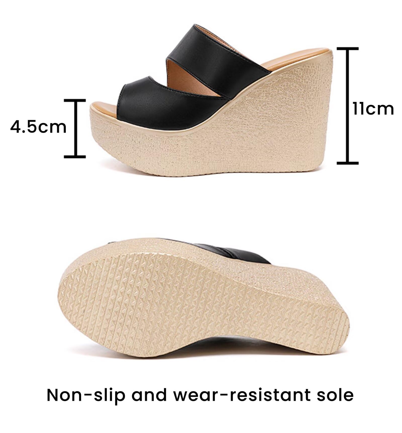 HNVAVQ Sandali Donna Comodi Zeppa con Plateau Scarpe Estivi Tacco Alto 11CM