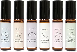 Essential Oil Roll On Blend, Orchid Oil Gift Set, Well-Being, Body Care, Massage, Relaxing, 6 Pack, 0.17oz, Energetic White