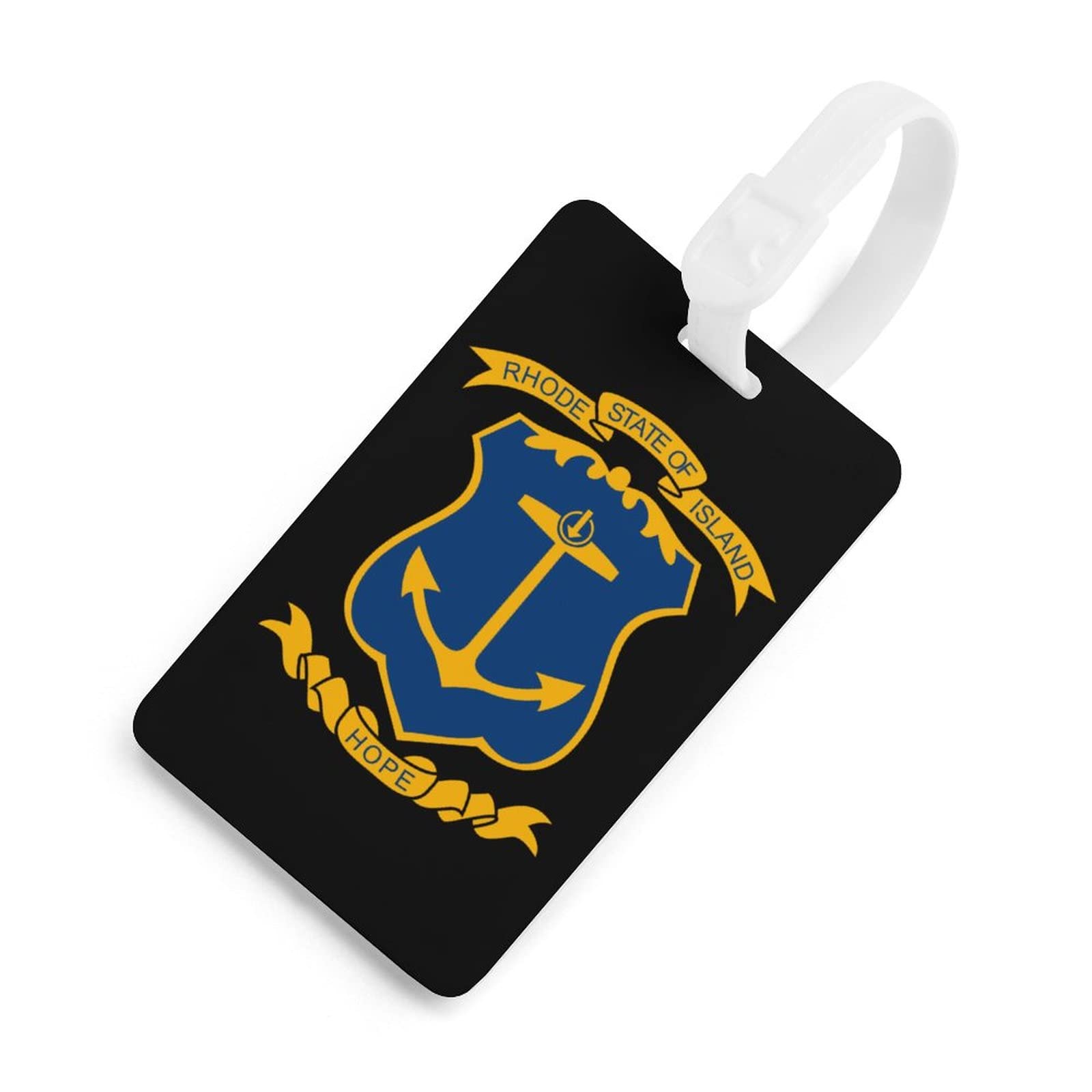 MHXYZHWPersonalized Rhodes Island State Flag Printed Luggage Bag Case Tag for Suitcases Funny Name ID Card Label