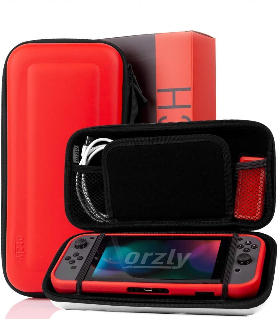 Promo Discount Up To 70% Off Orzly Switch Accessories Bundle – Carry Case for Nintendo Switch Console (NOT OLED MODEL) Tempered Glass Screen Protectors, USB Charging Cable, Switch Games Case, Comfort Grip Case & Headphones - POKE