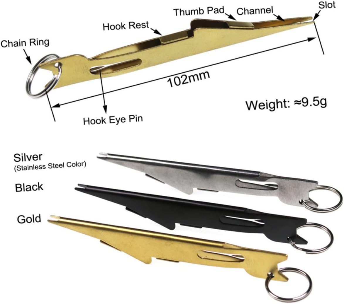 Gadpiparty 3pcs Knotter Hook Tying Device Fast Knot Line Fishing String Knotter Device Grey