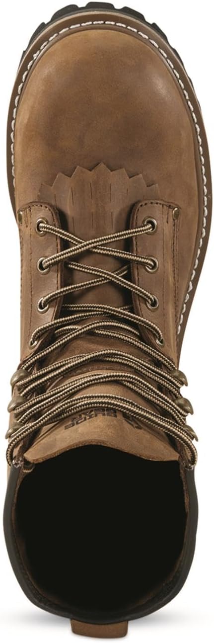 Guide Gear Men's Sawtooth 2.0 Steel Toe Logger Work Boots, Leather Uppers, Rubber Sole Shoes