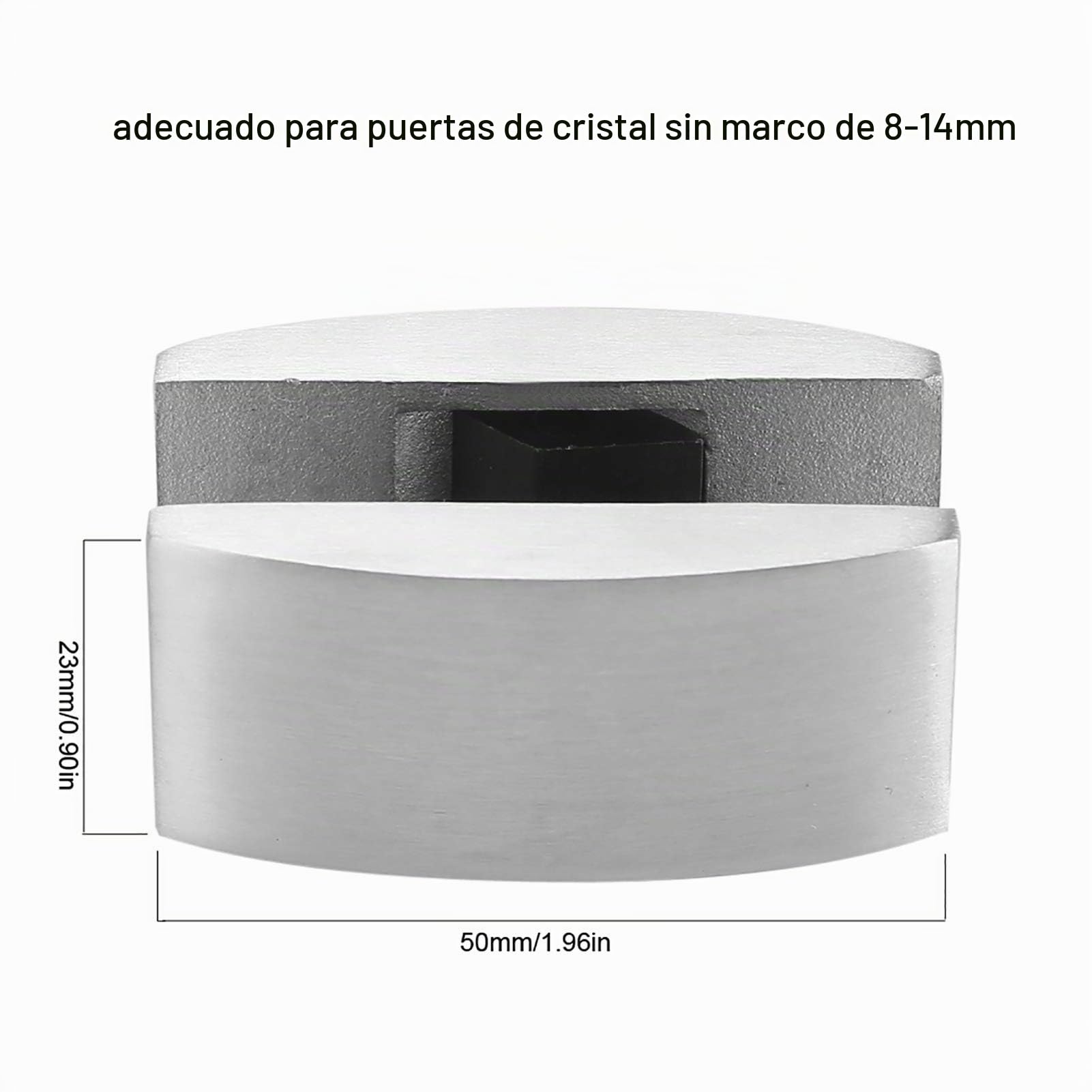 Puerta Corredera Cristal, Guia para Puerta Corredera del Grueso de 8-14m Guía del Piso de la Puerta Deslizante de Puerta Corredera Accesorios para Puertas Correderas de Vidrio Sin Marco Acero Inoxidab