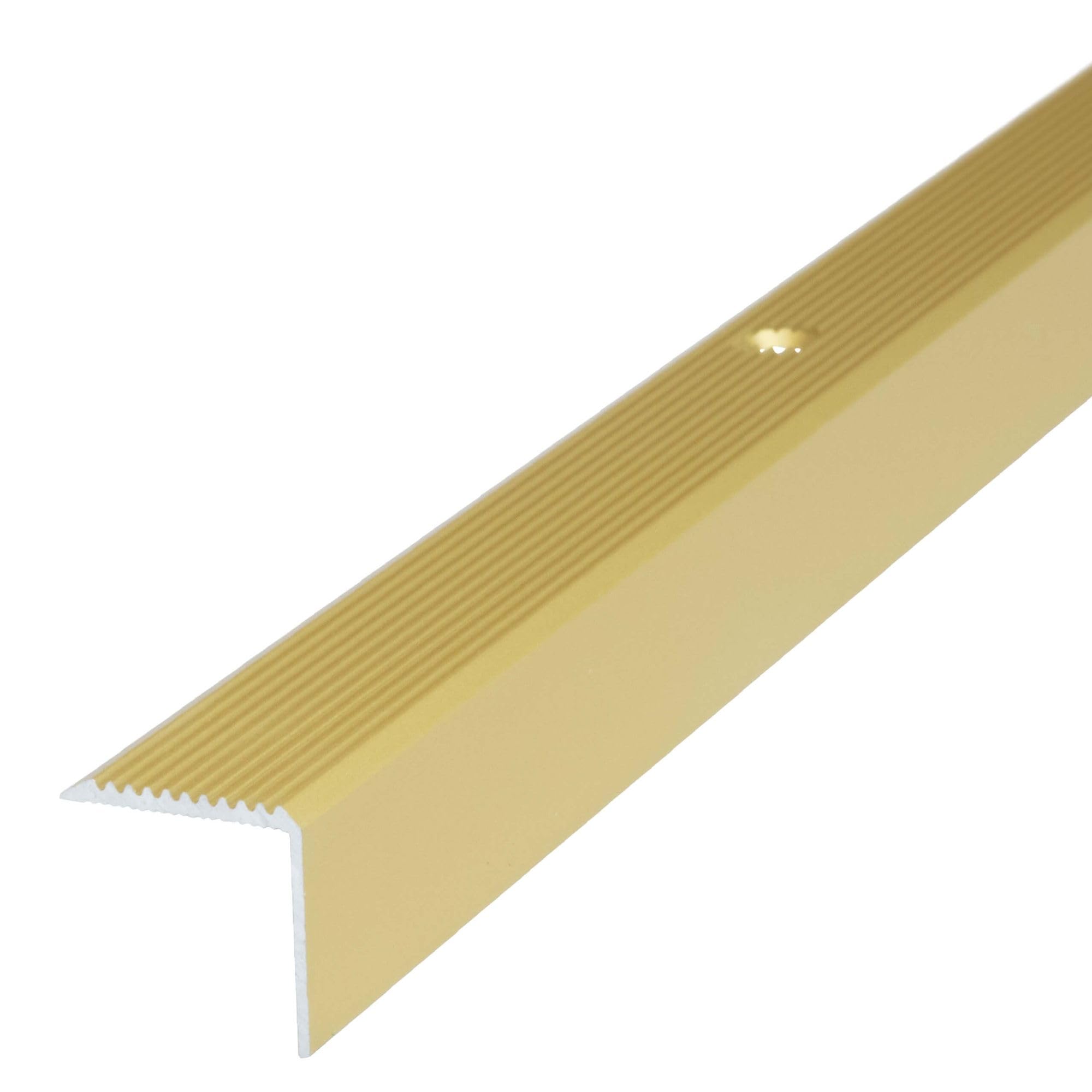 Dalsys Stair Nosing Profile Aluminum 100cm x 30mm x 30mm Floor Profile for Stair Angles for screwing Gold