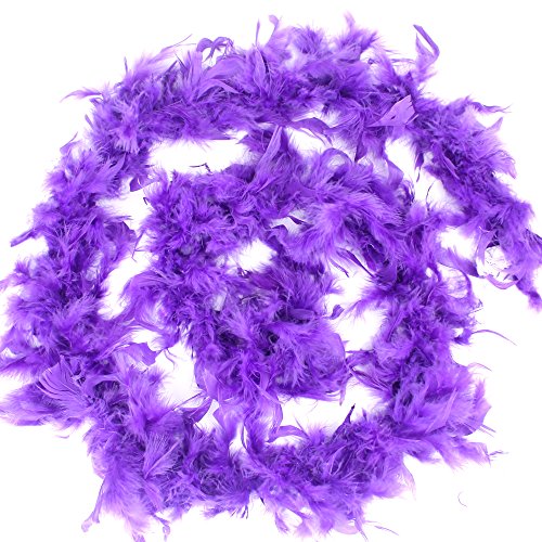Coceca 6Pcs 6.6Ft Colorful Feather Boas For Women Girls Costume Dress Up Party Bulk Decoration #TOP2