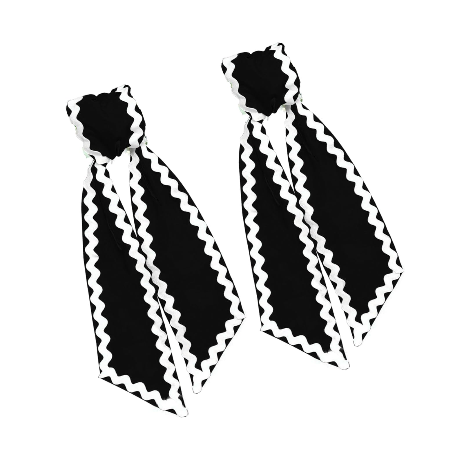 HUANGING 2 Pack Scalloped Wreath Sashes for Front Door Porch Decors Garland Ribbon Accessories Weddings Holiday Decoration Scalloped Sashes Ribbon for Front Door Wreath