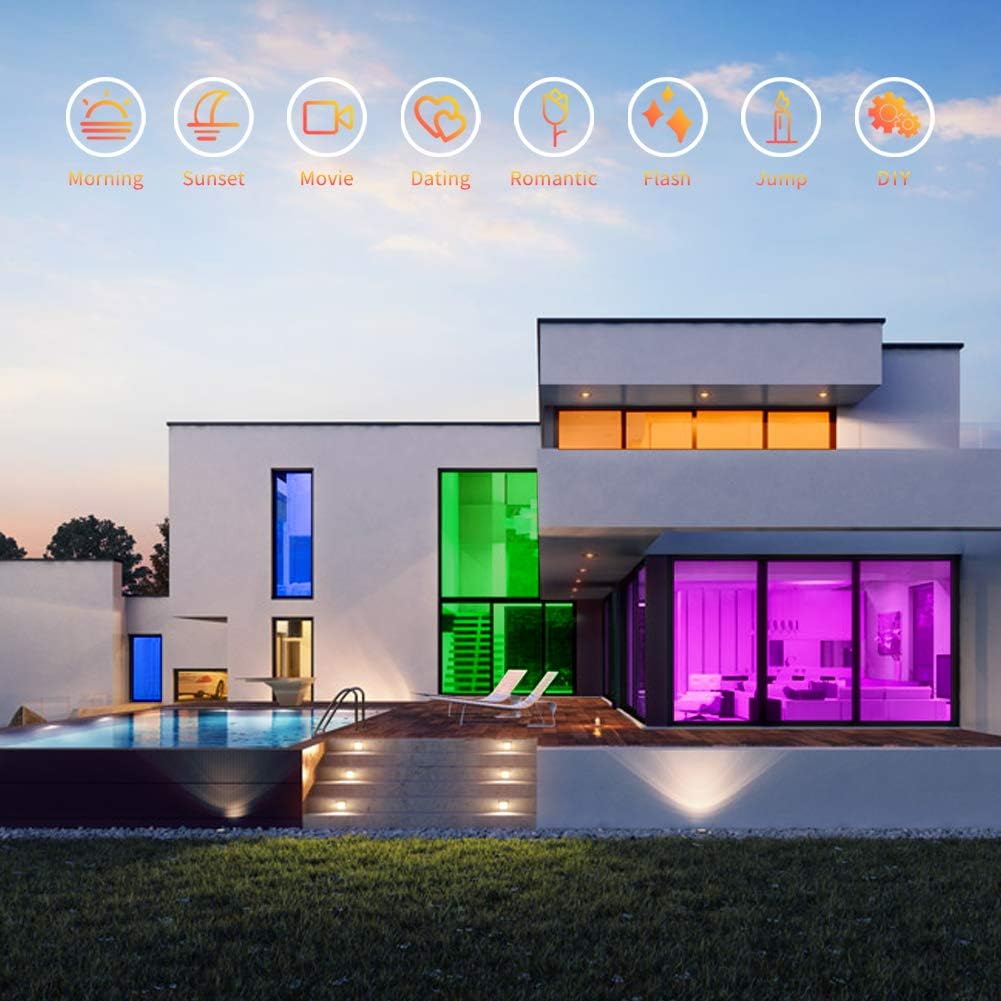 Led Strip Light, 44 Keys IR Remote DC12V 16.4ft Dimmable Warm Cool White RGB 5050 Color Changing Led Tape Kit Christmas Lights for Bedroom, Cupboard, Wine Cabinet, Xmas, Gift, Staircase : Tools & Home Improvement