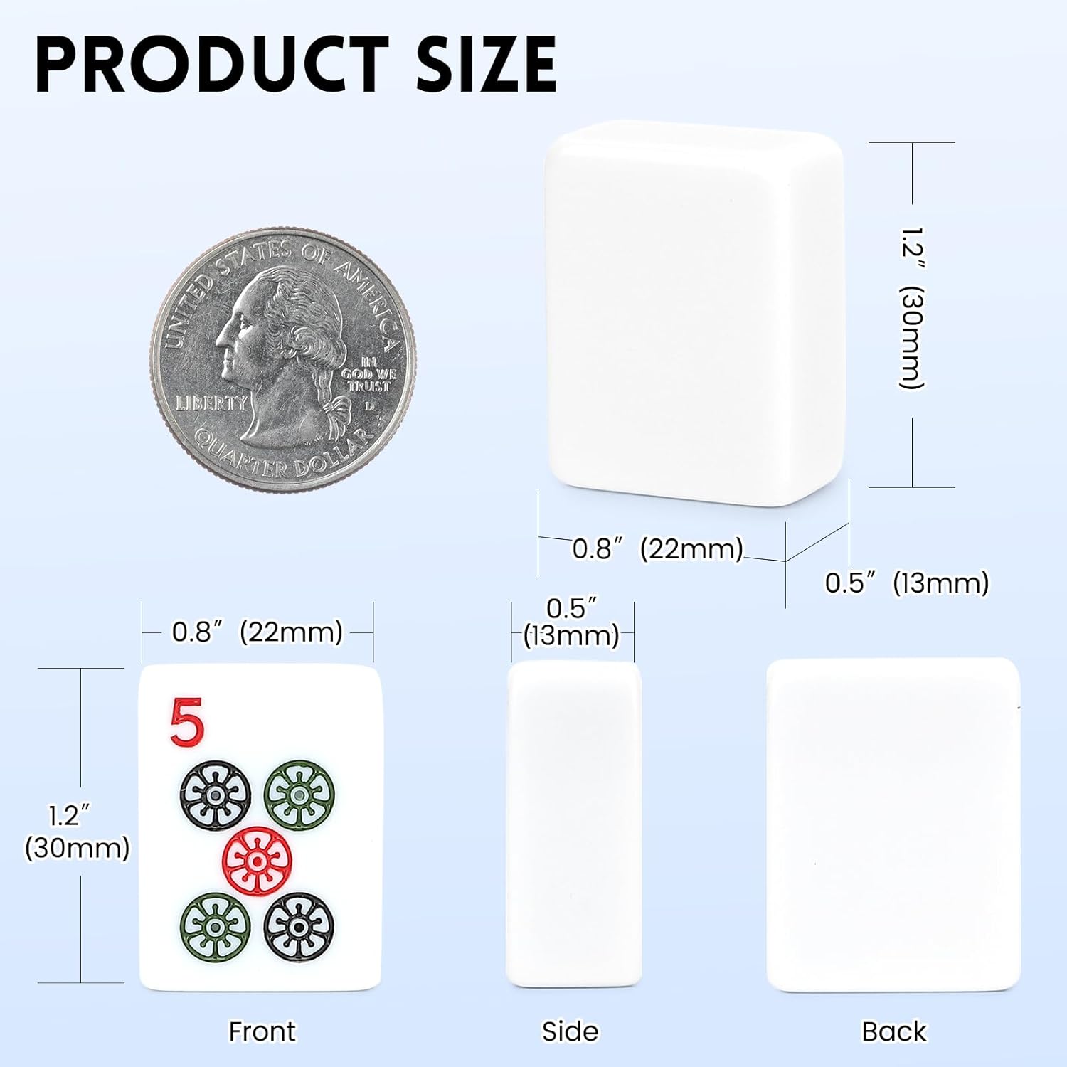 American Mahjong Tile Set,166 White Tiles Mahjong Set,4 Colors Mahjong Racks,Travel Mahjong Set with Red Carrying Bag