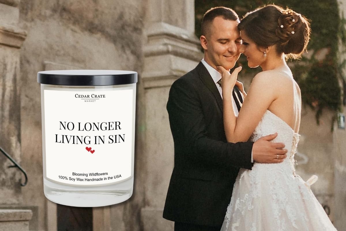Unique Couple Wedding Gift for Bride and Groom, His and Hers Anniversary Present Husband and Wife, Funny Engagement Gifts for Him and Her, Just Married, Newlyweds, Made in The USA