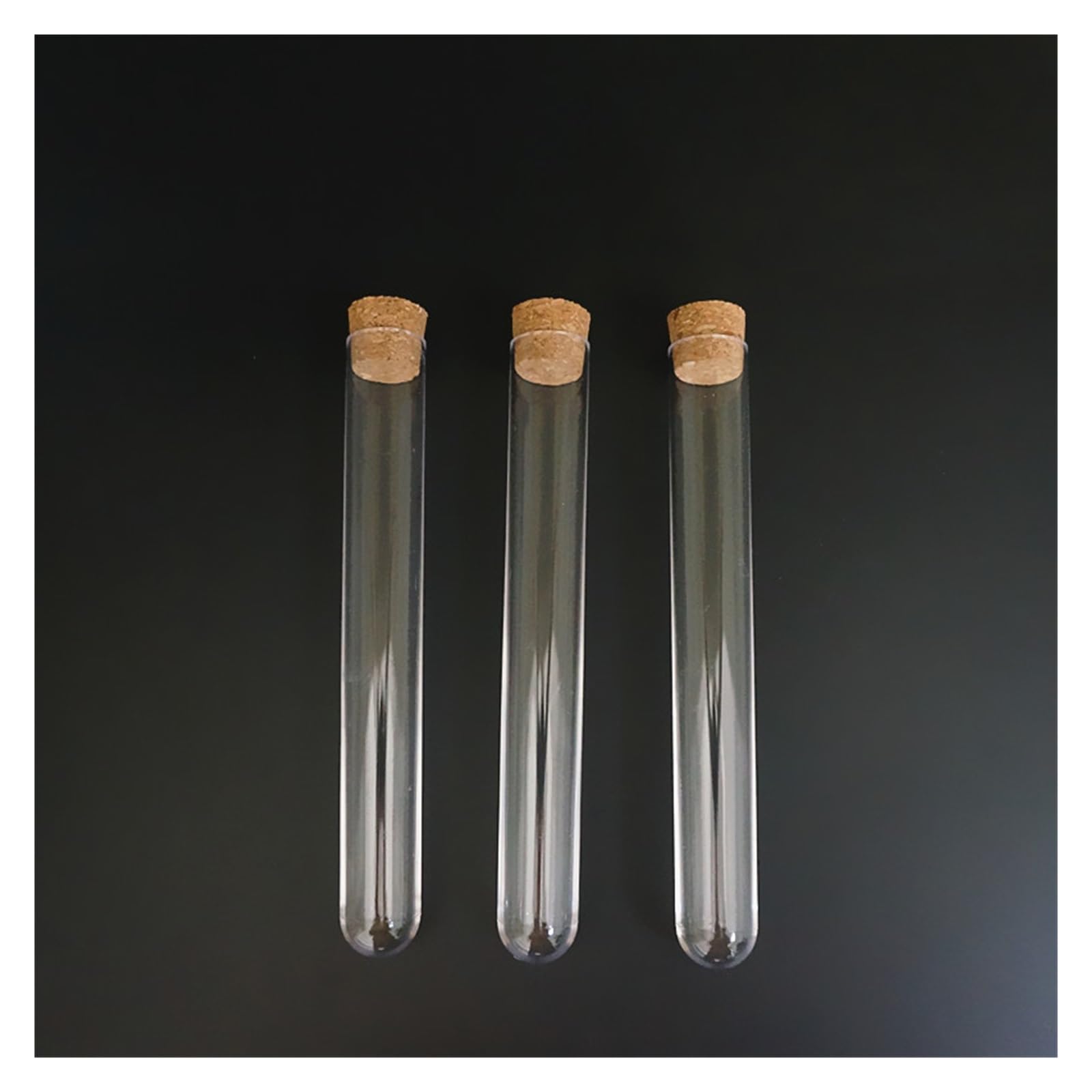 YYJzsw 10 Sztuk/20 Sztuk/50 Sztuk/100 Sztuk 20x150mm Plastikowe Probówki Z Korkiem Do Miłych Eksperymentów Laboratoryjnych I Testów(50pcs)
