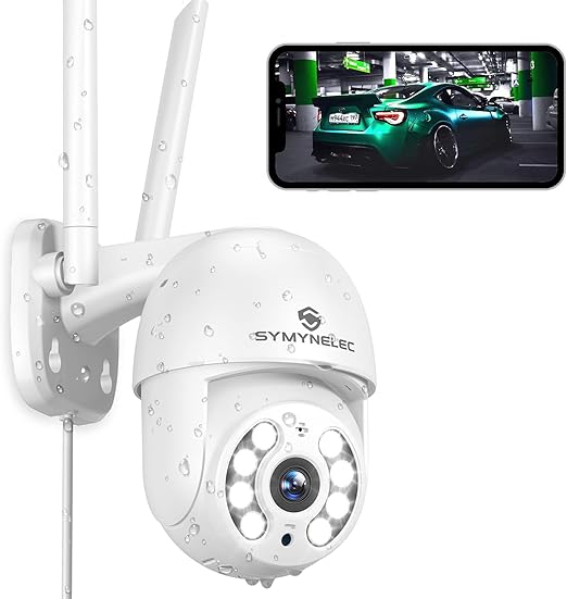 2K Outdoor Security Camera, SYMYNELEC 2.4GHz Wireless WiFi Home Camera