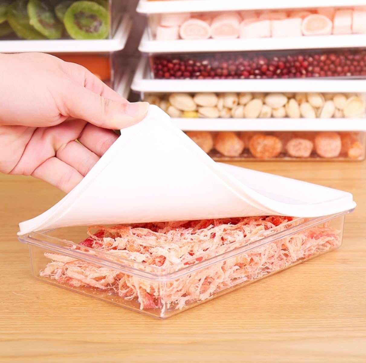 Amazon.co.jp: Demanca プラスチック製品家庭用タッパー透明食品