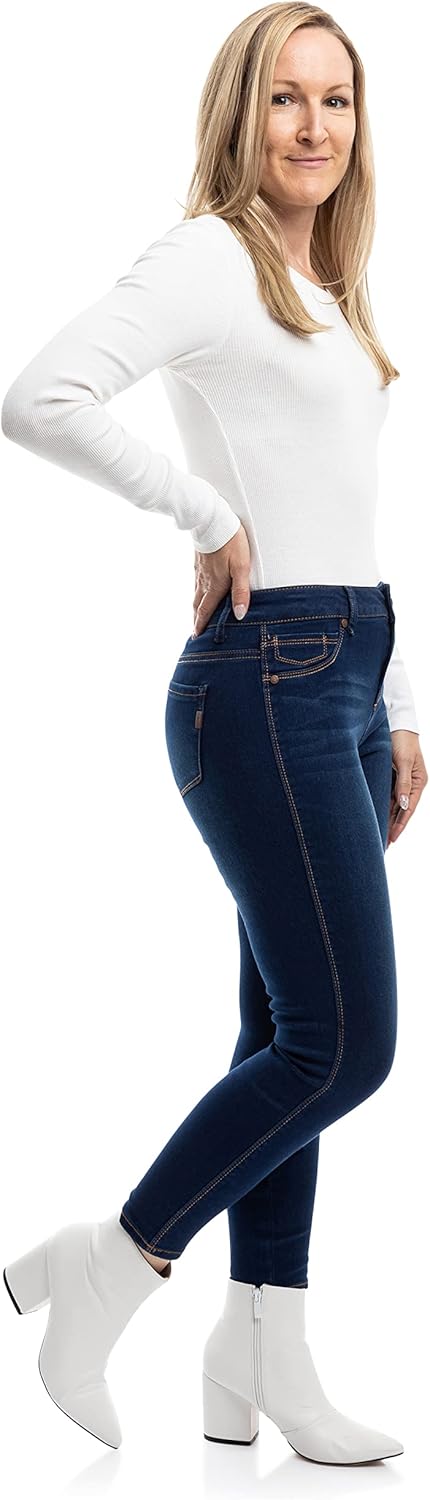 1822 Denim Women's Petite 26" Butter High-Rise Skinny Jeans, Lennox 24 - Image 3