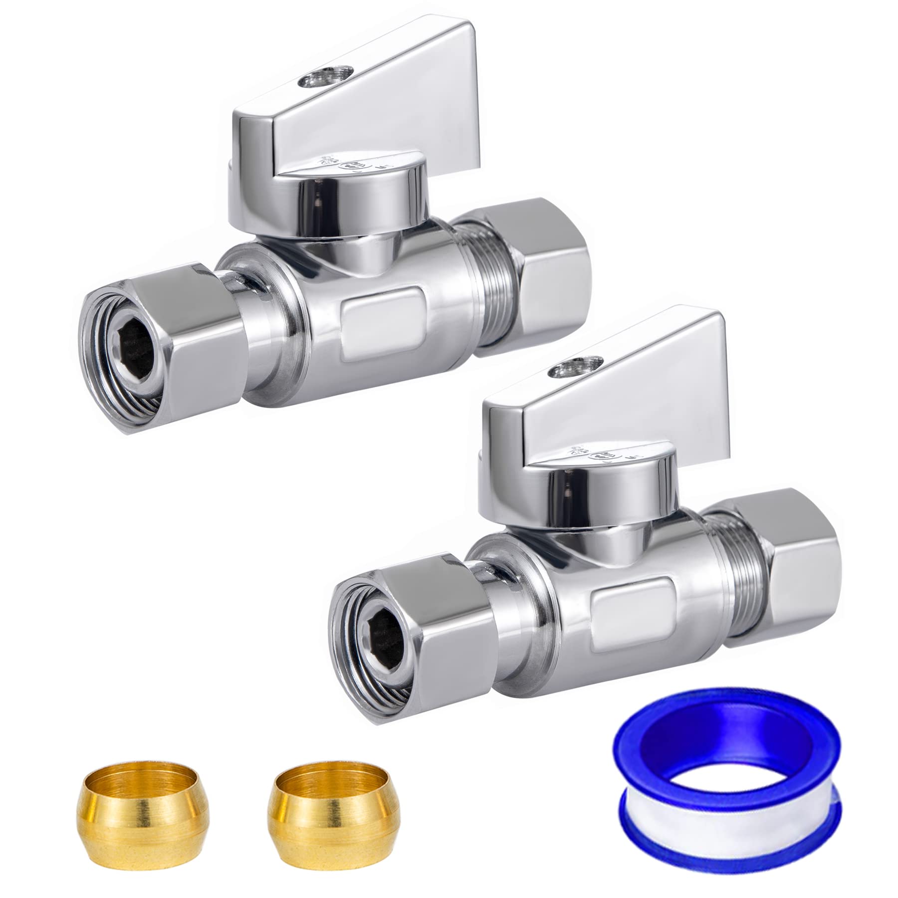Amazon.com: reezliy 2 Pack Chrome Brass 3/8