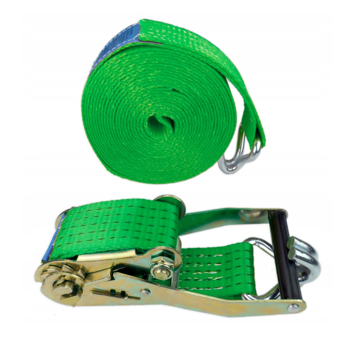 Spanngurt mit Ratsche - Zurrgurt 8 m - Stärke 2 t - Befestigungsgurt für Anhänger & Auto - Breite 35 mm - Ratschengurt - Gurtband - Anhänger Zubehör 4 Stück