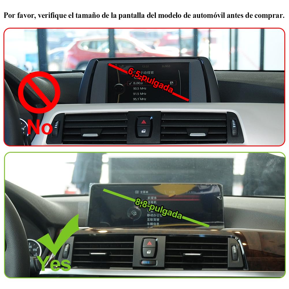 Soporte Movil Coche para BMW Serie 3 y Serie 4 [Solo compatible con BMW F30 F31 F34 F80 F32 F33 F36 –pantalla táctil 8,8 pulgadas, años 2012-2019][No compatible con pantallas táctiles de 6,5 pulgadas]