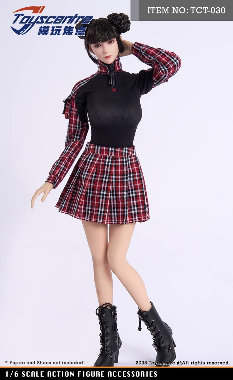 Amazon.co.jp: Toys sentre 1/6 1/6 フィギュア 女性 衣装+JKスカート