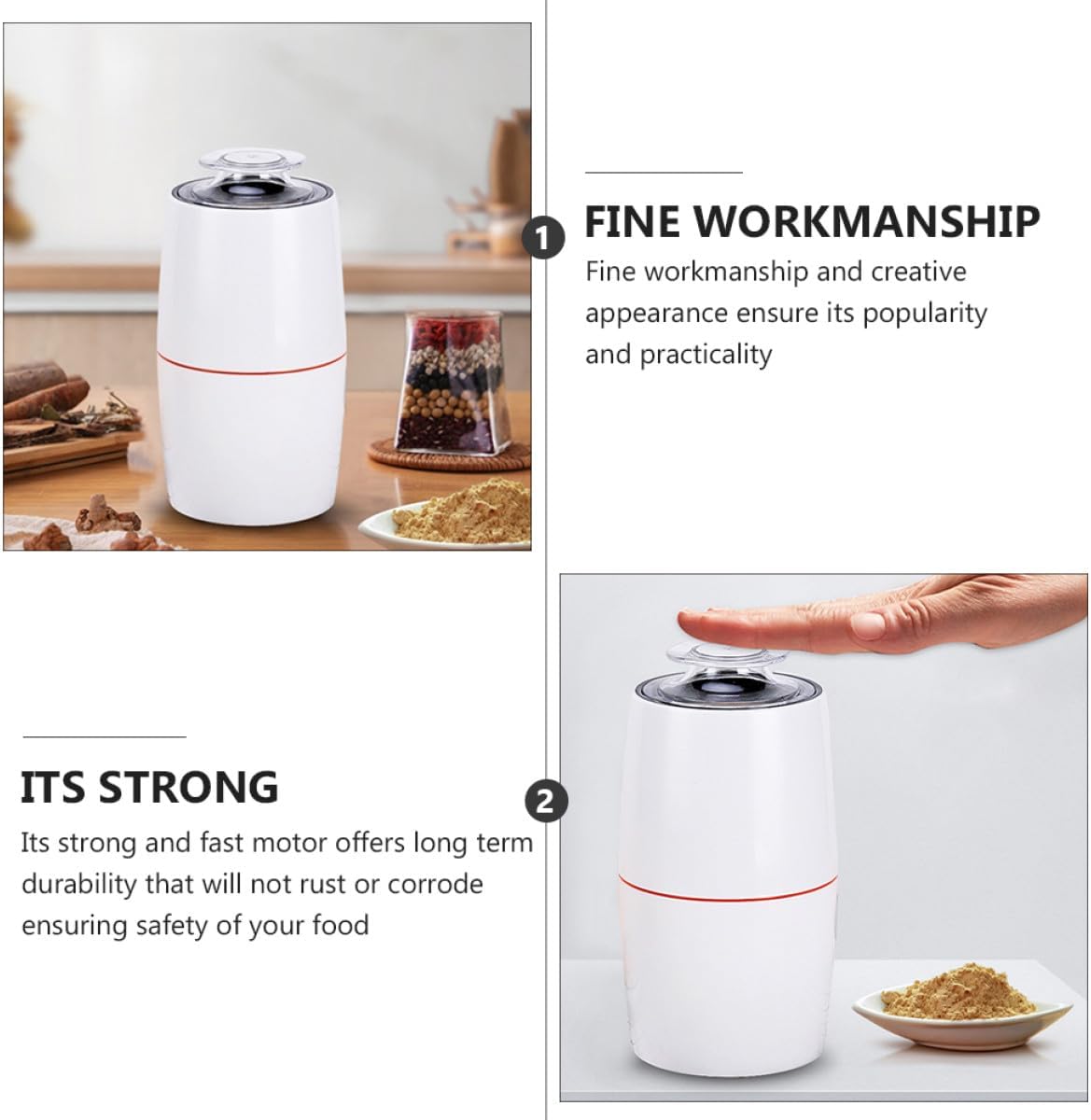 Electric Grain Mill Grinder for Home Kitchen Multi-function Coffee Bean and Cereal Mill Ac110v for Grinding Grains and Coffee Beans