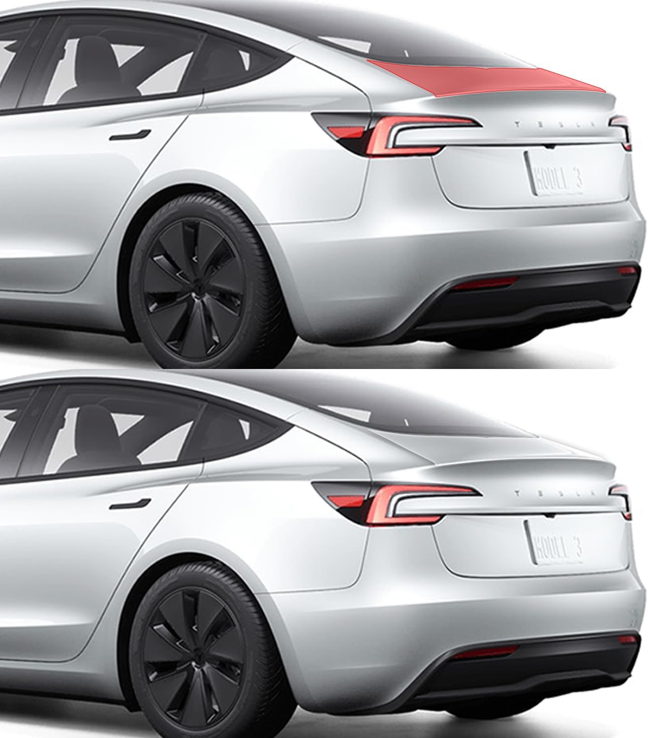 skoko (1 Set) Tesla Model 3 Highland 2024 2025 Trunk Top(Upper) Area PPF Film, Wrap, Scratches, Protector