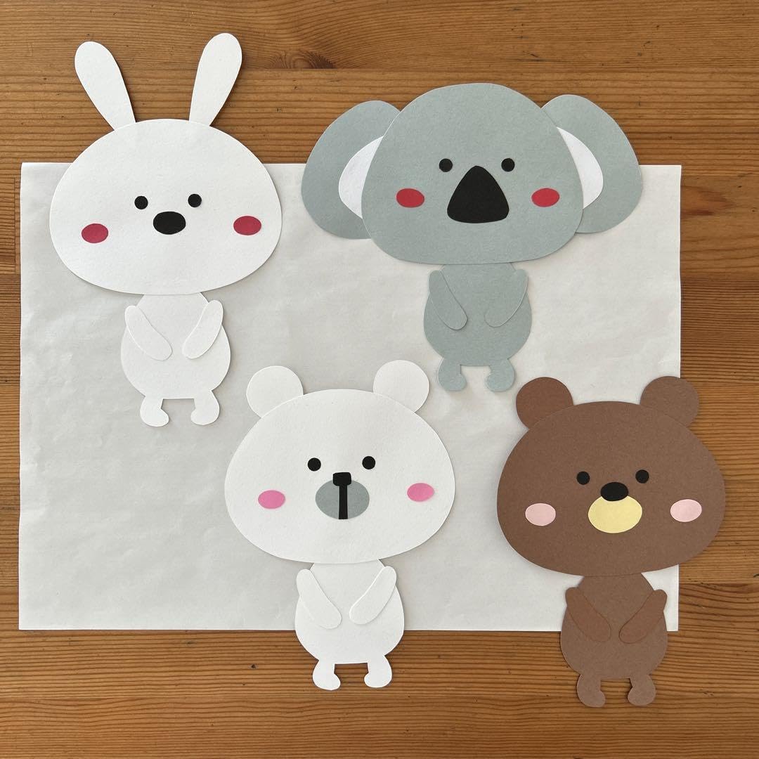Amazon.co.jp: 壁面飾り 通年 動物 アニマル くま うさぎ