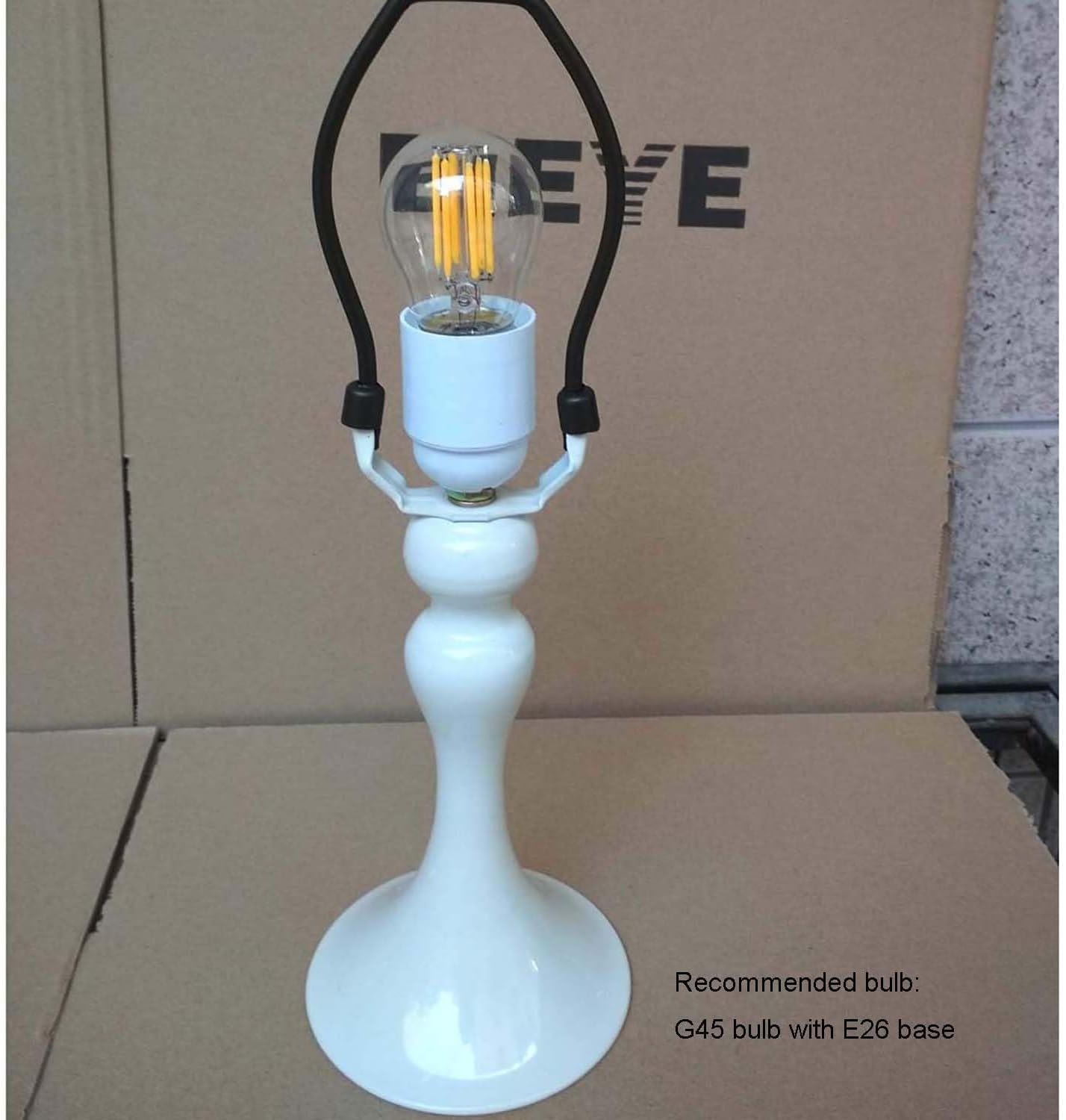 Bieye L10469 Mediterranean Tiffany Style Stained Glass Table Lamp with 8 inch Wide Blue Shade, 15 inch Tall