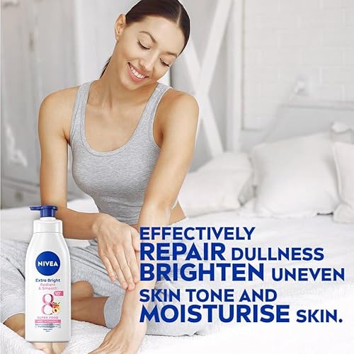 Nivea 300523 Extra Bright Radiant & Smooth 8 Super Food 40X Vitamin C Body Lotion Uv Filter thumb #3